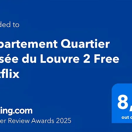 Quartier Musee Du Louvre 2 Free Netflix Appartement *